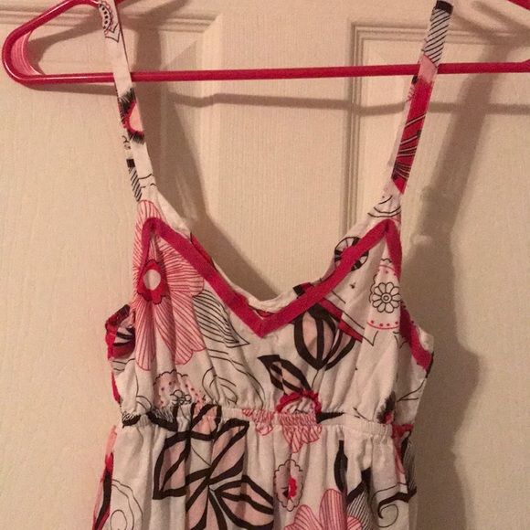 White with pink/brown floral pattern dress - Picture 2 of 2